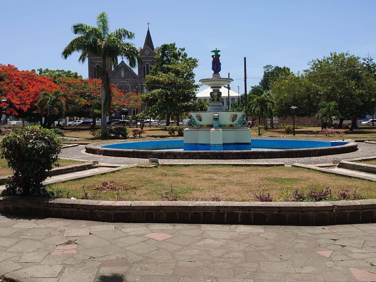 The central fountain in Independence Square St Kitts